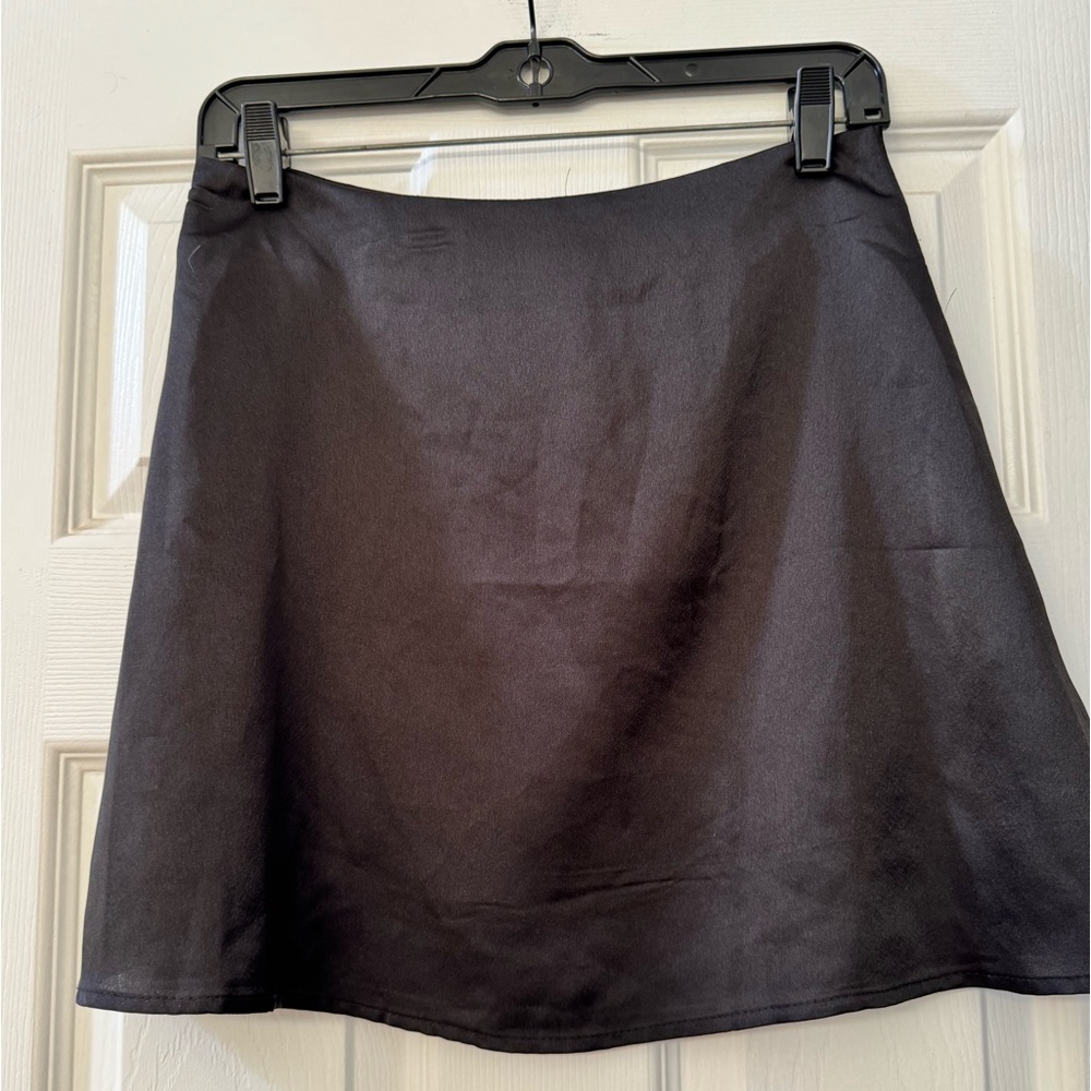 Black Satin Skirt
